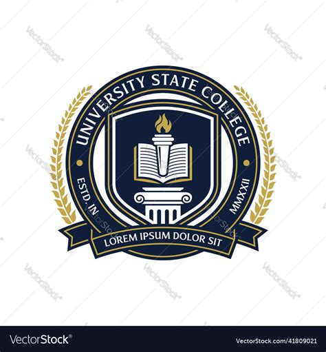 University logo design template Royalty Free Vector Image