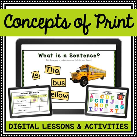 Concepts of Print Unit on Google Slides - The Homeroom Teacher