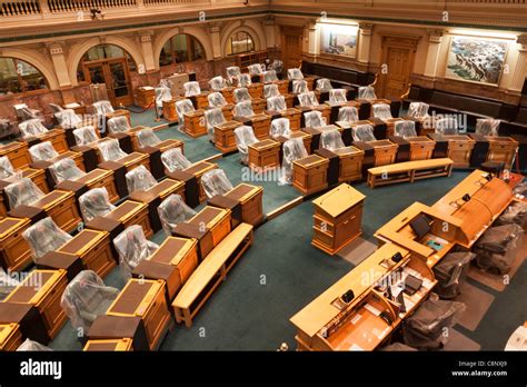 House of Representatives chamber inside Colorado state capitol building ...