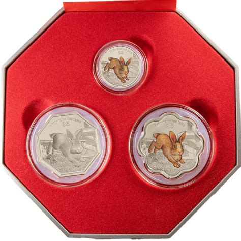 2023 Singapore Year of the Rabbit Silver 3-Coin Set - Provident Metals™