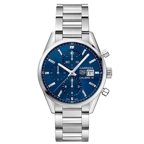 TAG Heuer Carrera Caliber 16 Blue Dial Automatic Chrono Watch 41mm - CBK2112.BA0715 | Ben Bridge ...