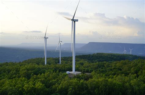 Wind energy. Wind power. Sustainable, renewable energy. Wind turbines generate electricity ...