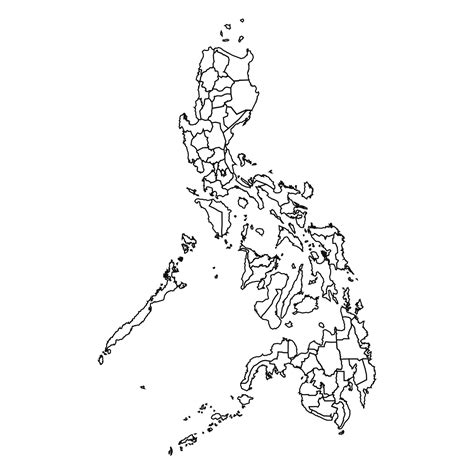 Outline Sketch Map of Philippines With States and Cities 25844030 Vector Art at Vecteezy