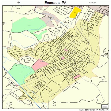 Emmaus Pennsylvania Street Map 4223584