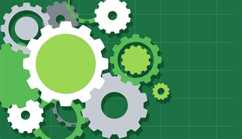 Engineering Gears on Green Background 302230 Vector Art at Vecteezy