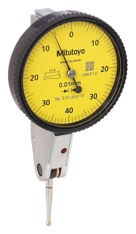 MITUTOYO, Horizontal, 0 mm to 0.8 mm Range, Horizontal Dial Test Indicator - 16X244|513-404-10E ...