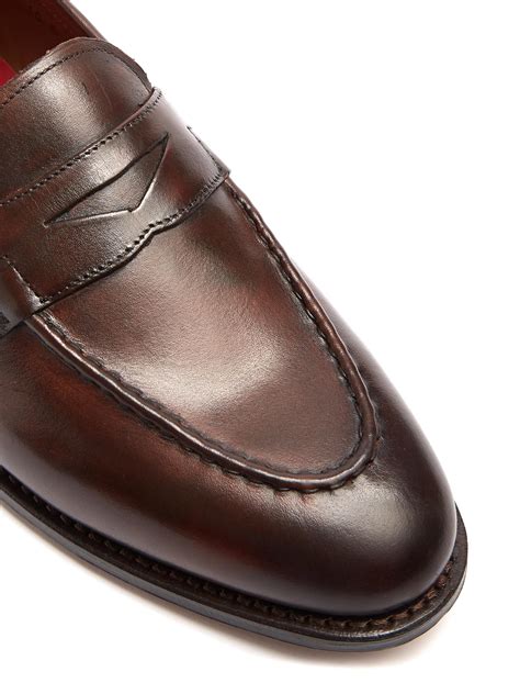 Grenson Lloyd Leather Loafers in Dark Brown (Brown) for Men - Lyst