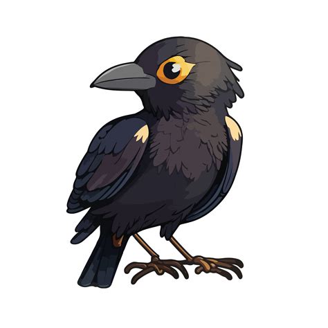 cute crow cartoon style 20901468 Vector Art at Vecteezy