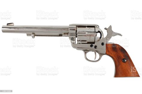 Old West Cocked Revolver Colt Single Action Army Stock Photo - Download ...