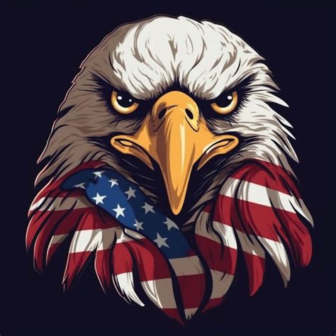 Premium Vector | American eagle usa patriotic 4th july memorial day american usa flag design