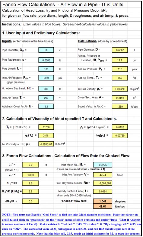 adiabatic compressible flow of air Archives - Low Cost Easy to Use Spreadsheets for Engineering ...