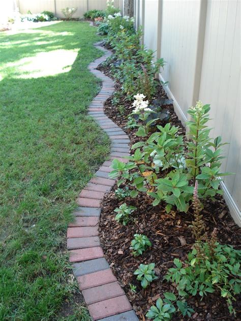 Brick Edging Traditional 4 X 8 Clay Bricks Create An for Brick Landscaping Ideas | Brick ...