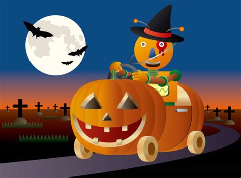 Halloween Car Illustrations, Royalty-Free Vector Graphics & Clip Art - iStock