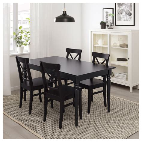 INGATORP Extendable table - black. Find it here - IKEA | Dining table black, Black kitchen table ...