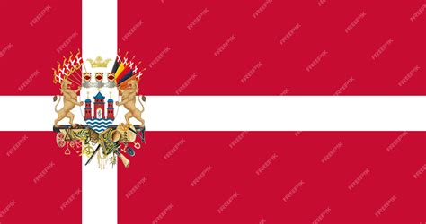 Premium Vector | Flag of copenhagen capital of denmark vector image