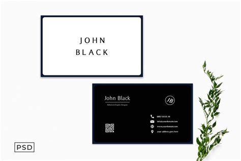 Free Black & White Business Card Template