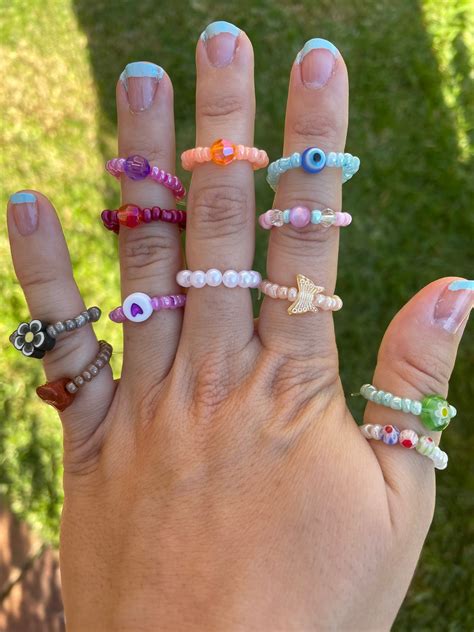 Beaded rings | Etsy