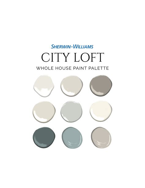 City Loft Paint Palette Sherwin-williams City Loft Paint - Etsy