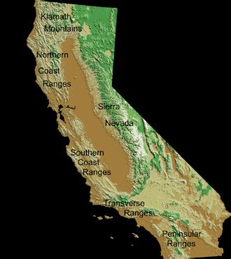 Mountains Of Southern California Map - Daisie Corrianne