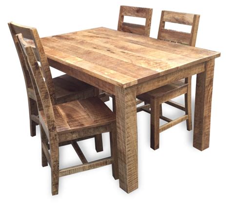 Rustic dining table and chairs - Hawk Haven