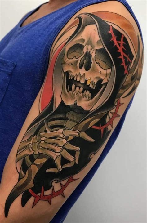 Share more than 77 neo traditional grim reaper tattoo latest - in ...