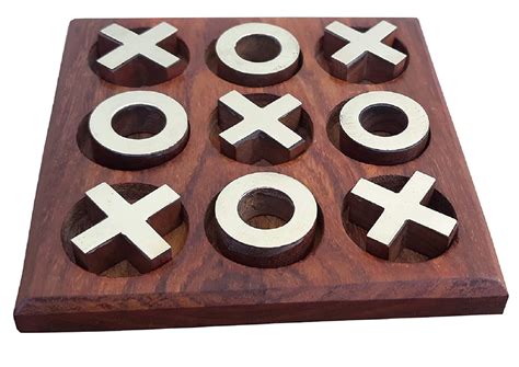 Wooden TIC TAC TOE Puzzle 4 Inches Toys/games for Kids Travel | Etsy