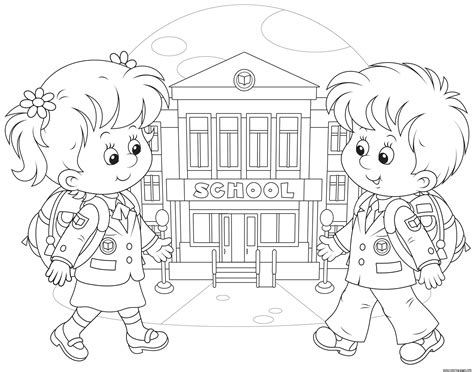 Back To School Kids Coloring page Printable