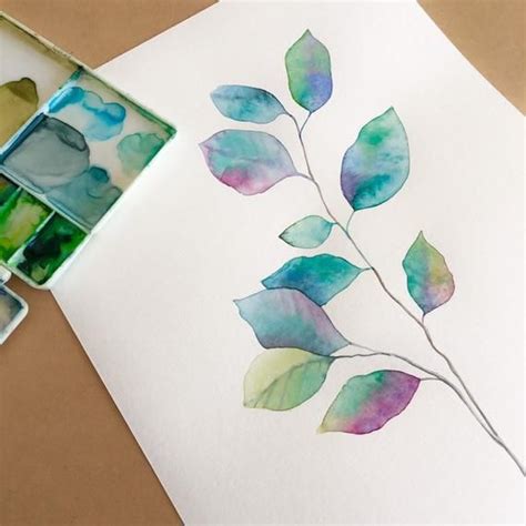 Original Watercolor Painting Leaf Leaves Botanical Plant. - Etsy ...