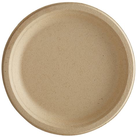 Tellus Products 10" Round Natural Bagasse Plate - 500/Case