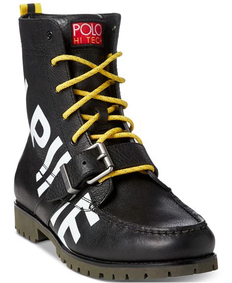 Polo Ralph Lauren Ranger Alpine Leather Boots in Black for Men - Lyst