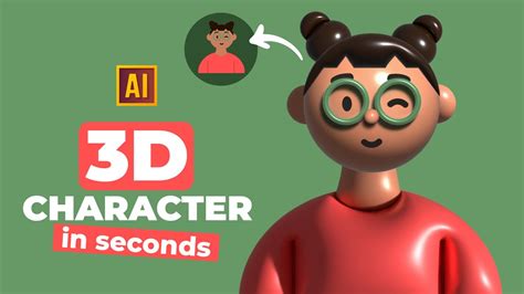 HOW TO MAKE 3D CHARACTER IN SECONDS IN ADOBE ILLUSTRATOR - YouTube