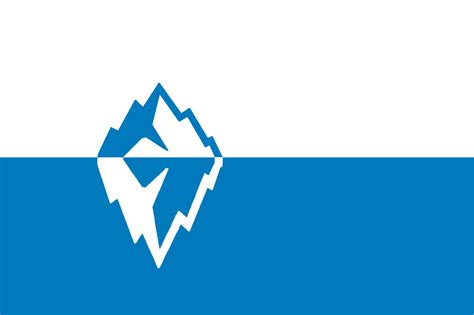 Iceberg Flag for either Greenland or Iceland : r/vexillology