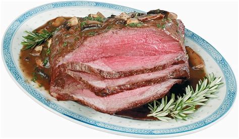 Beef Bottom Round Roast with Sauce and Rosemary - Prepared Food Photos ...