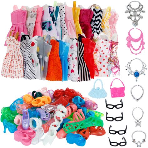 Girl Fashion Toy 32 Item/Set Doll Accessories Clothes For Barbie Doll ...