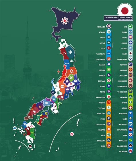 Prefectures Map of Japan : r/MapPorn