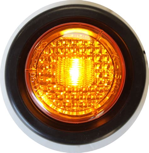 14 NEW 2" LED ROUND CLEARANCE SIDE MARKER TRUCK TRAIER LIGHT AMBER ...