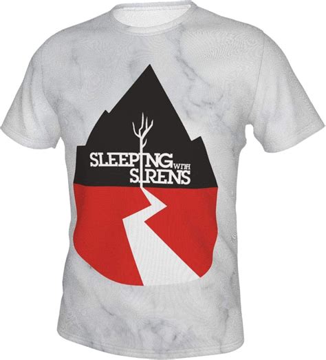 Amazon.com: Sleeping with Sirens Shirt Unisex 3D Printed Crew Neck Short Sleeve T-Shirts Tops ...