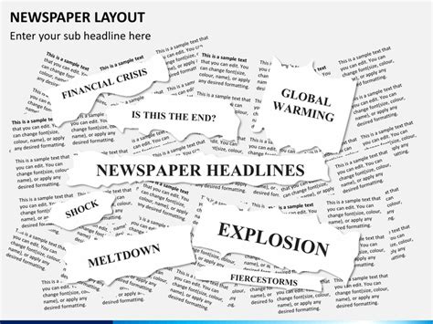 Newspaper Layout PowerPoint | SketchBubble