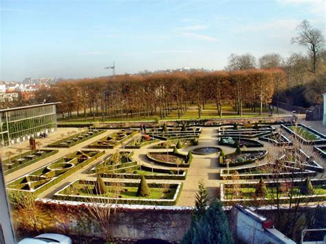 Ansbach, Court of the Castle, Hofgarten, garden with snow from the Hotelroom, winter,germany ...