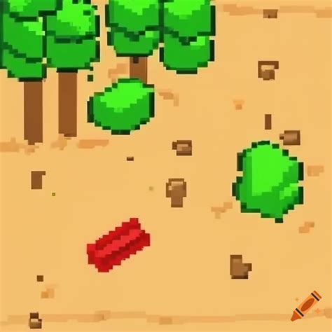 Pixelated sandbox game