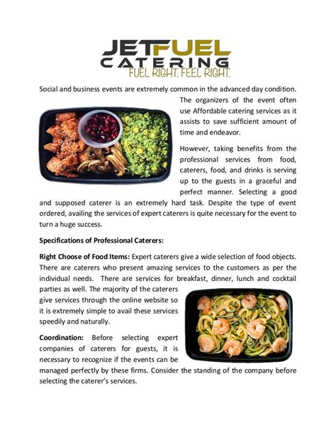 Fresh meal plan delivery service www.jetfuelcatering