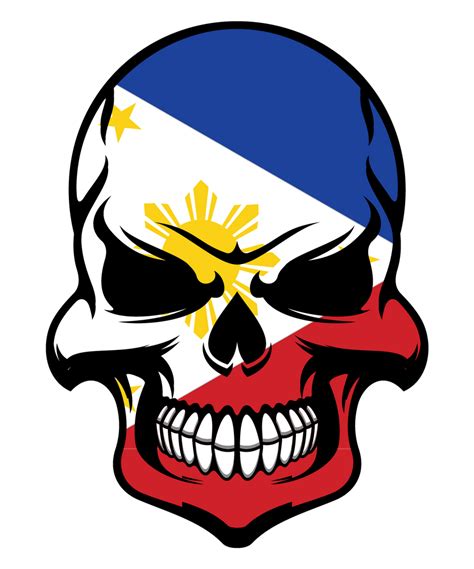 Filipino Flag Skull Art Print by AwesomeArt - X-Small | Filipino flag ...