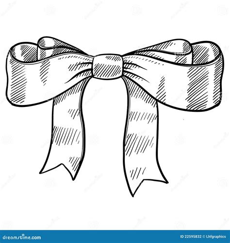 Ribbon And Bow Sketch Stock Photography - Image: 22595832