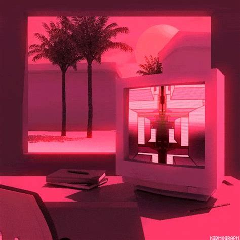 vaporwave | pink et vaporwave | Vaporwave, Neon aesthetic, Aesthetic gif