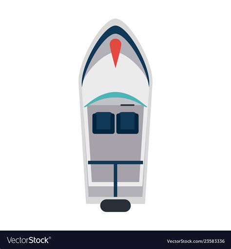 Sea boat topview Royalty Free Vector Image - VectorStock