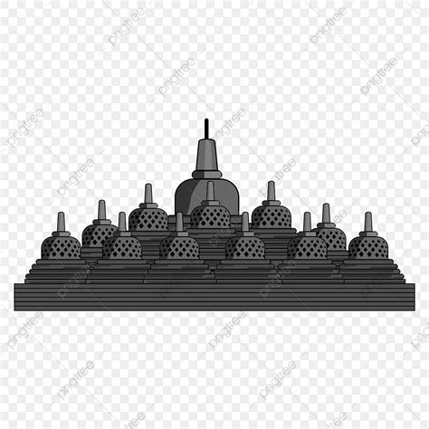 Borobudur silhouette vector png borobudur temple borobudur candi ...