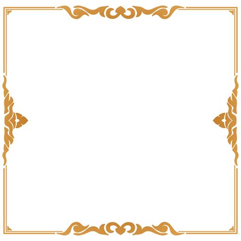 Elegant Gold Border Hd Transparent, Gold Elegant Thai Border Frame, Thailand, Border, Gold PNG ...