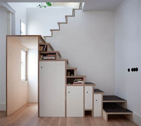 Space Saving Stair Storage Design in Plywood