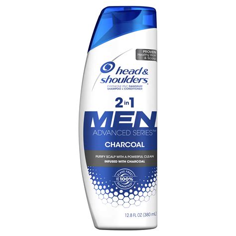 Head and Shoulders Men Advanced Series 2in1 Charcoal Shampoo to Deep Clean & Detox Scalp, 12.8 ...