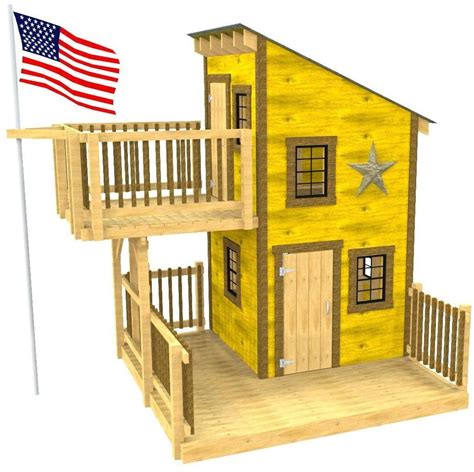 Deluxe Loft Clubhouse Plan・2-Sizes-Sold-Separately | Play houses, Build ...